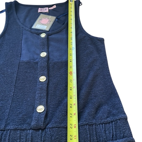 Y2K Juicy Couture Blue Jumpsuit.Terry cloth material,sleeveless,utility pockets - Picture 9 of 16